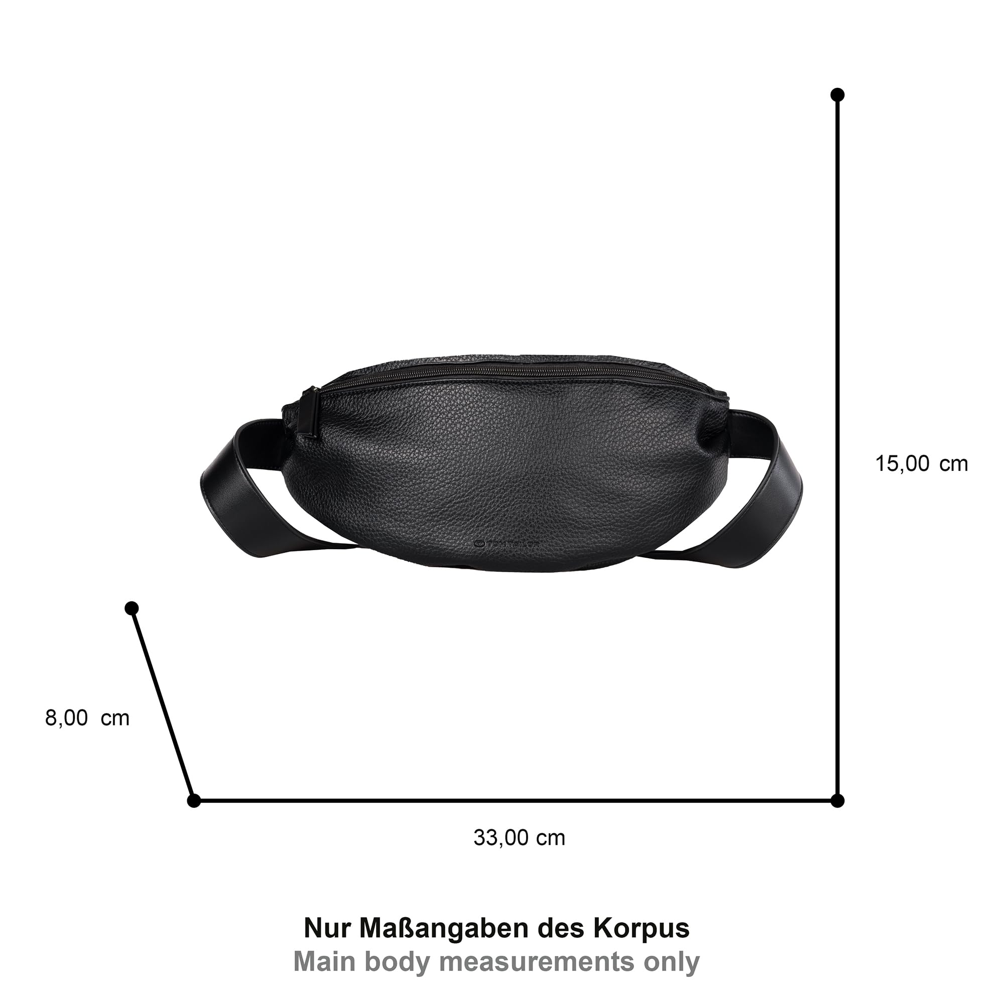 TOM TAILOR Liliana Damen Gürteltasche Bauchtasche Klein Schwarz