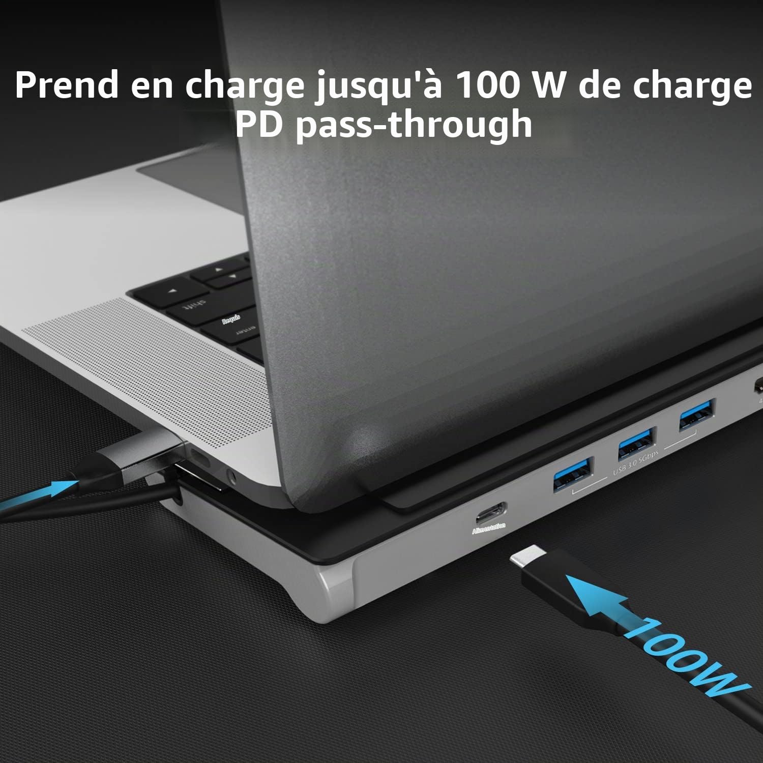 j5create Station d'accueil USB-C 4K HDMI (9-en-1) | 4K HDMI, 3 USB-A 5Gbps, lecteur cartes, PD 100W, Gigabit Ethernet, audio combo, MacBook, PC Windows USB-C (JCD533)
