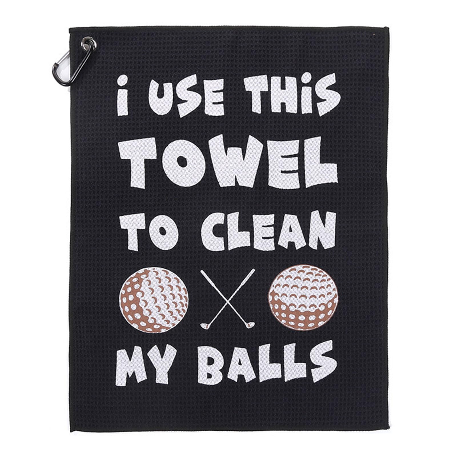 AWAVM Christmas Golf Towel, Funny Gifts for Men Him, Stocking Fillers for Men, Golf Accessories, Clean Golf Balls, Mens Secret Santa Gifts for Christmas Birthday