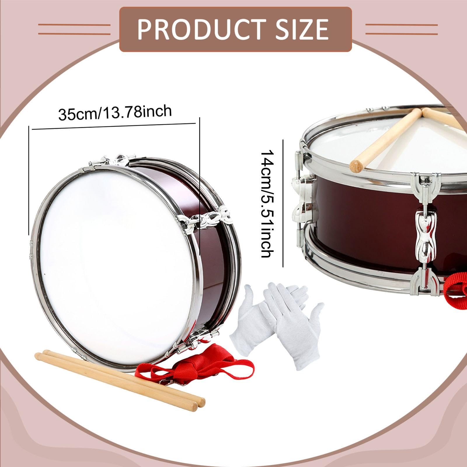 F Fityle Rullante Set Strumento a Percussione Professionale con Bacchette con Guanti e Tracolla per Studenti Principianti Esercitazione sul Palco