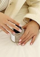 Vista 4 de ohora Semi Cured Gel Nail Strips (N Glazed Donut) - White, Solid, Works with Any UV/LED Lamps, Salon-Quality, Long Lasting, Easy to Apply & Remove