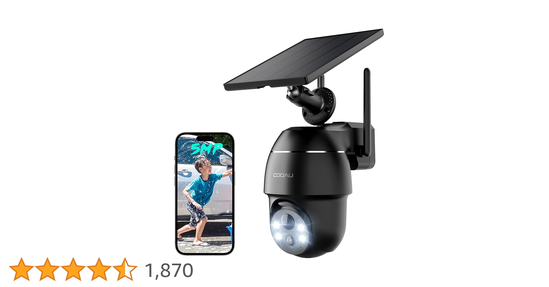 Amazon.co.jp: 【2025最新500万超高画素】COOAU 防犯カメラ 屋外