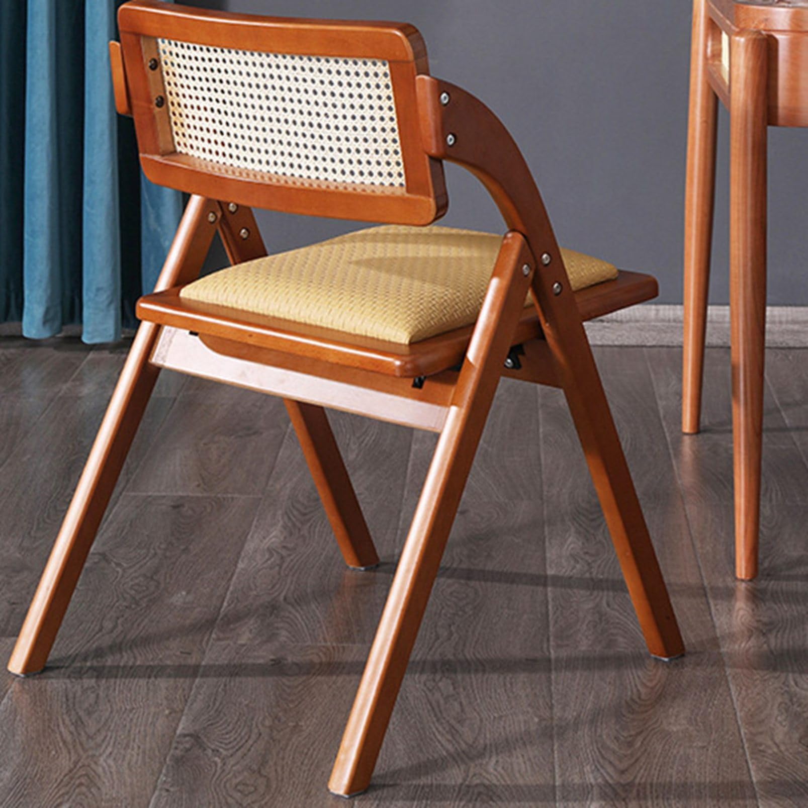 Amazon.co.jp: 折り畳み椅子 ラタンチェア 木製 籐編み