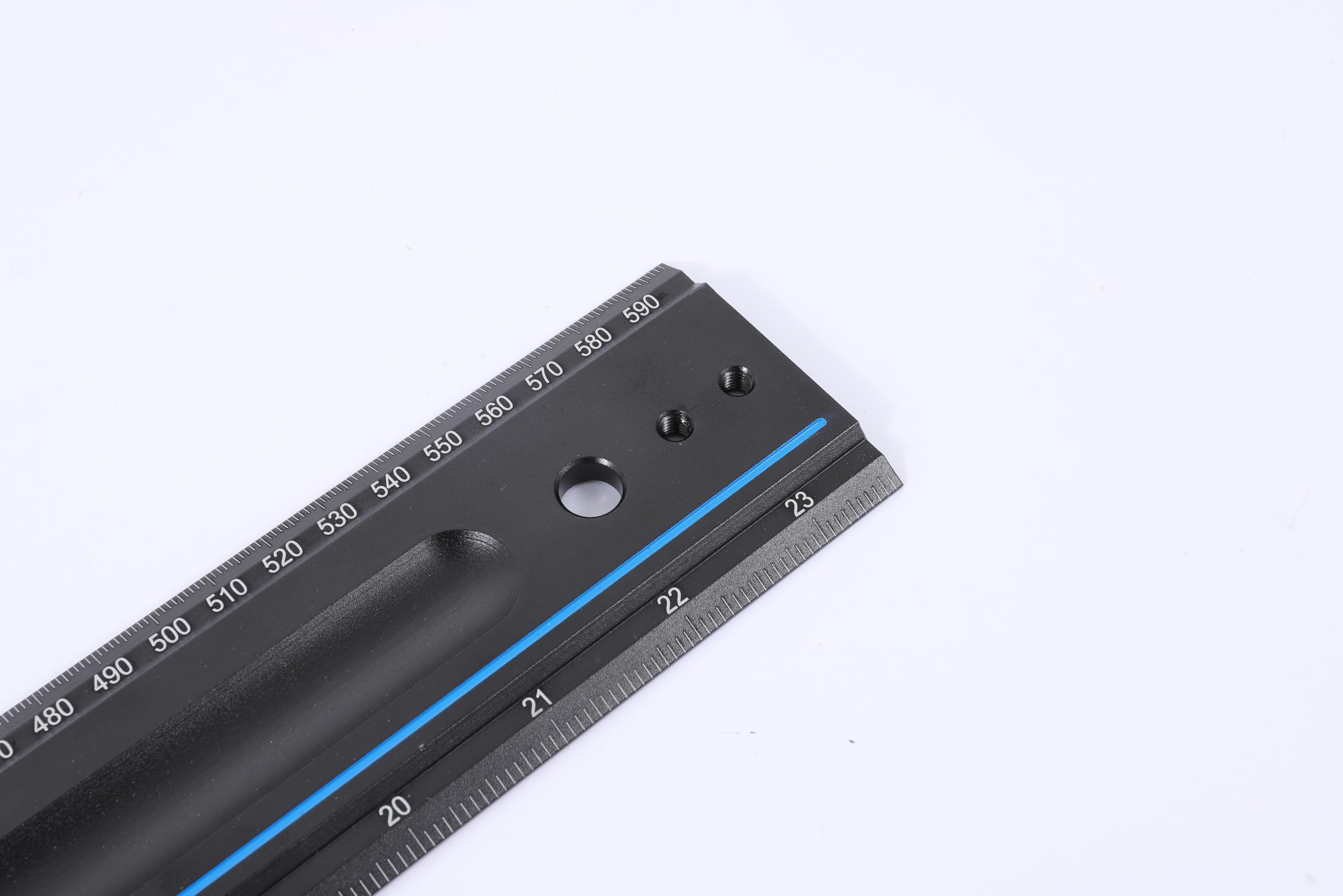PEC Tools Righello a T quadrato in alluminio, 61 cm, per la lavorazione del legno, graduazioni incise al laser