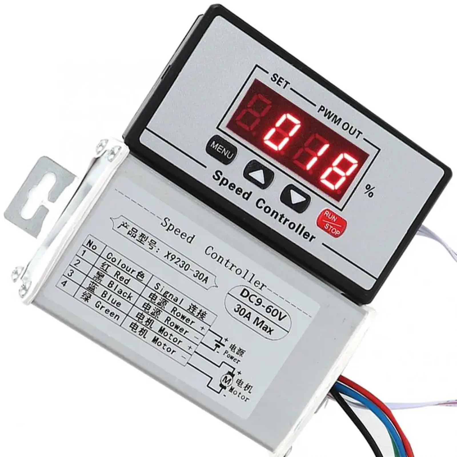 Regolatore di velocità del regolatore del motore CC a spazzola PWM Regolatore del regolatore della velocità del motore con display digitale 30A for bicicletta elettrica