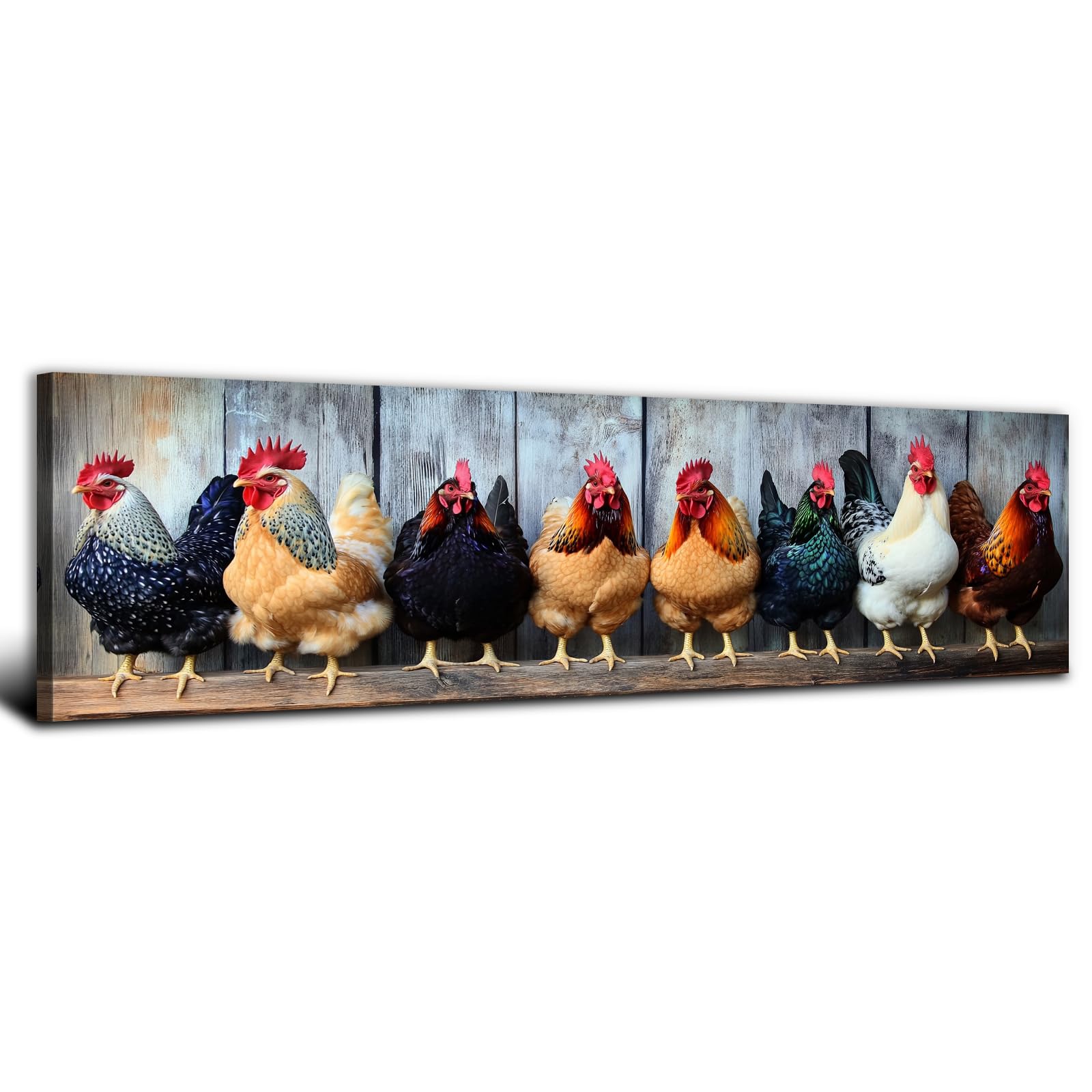 Country Chicken Wall Art Rooster Kitchen Wall Decor