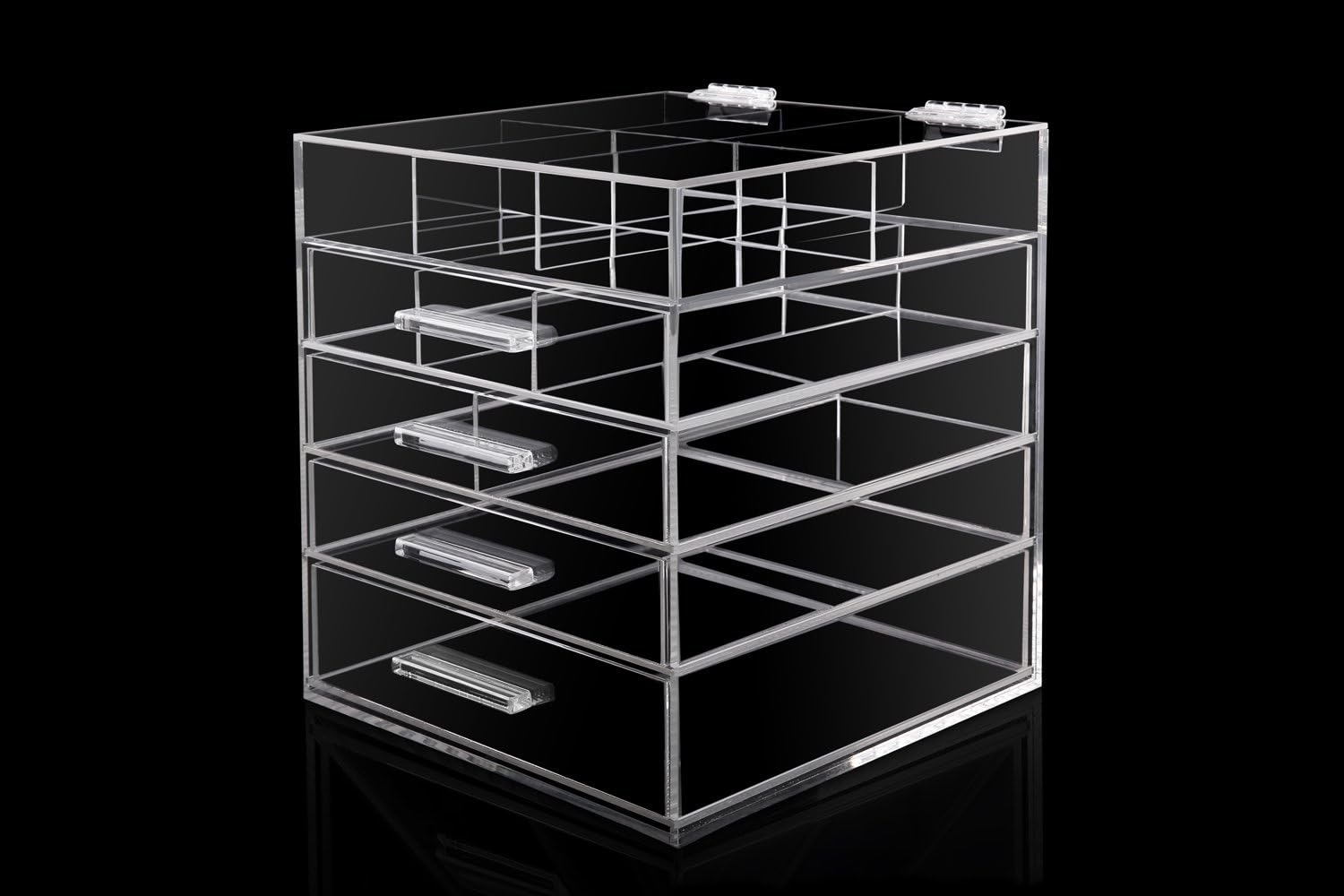 Home Decoration High Quality Fashional Handmade 5 Drawer Clear Acrylic Cosmestic Organizer