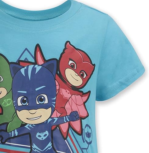 Vista 7 de PJ Masks Catboy, Gekko y Owlette - Conjunto de 3 piezas con capucha, camiseta y pantalones con cremallera para niños pequeños y niños pequeños
