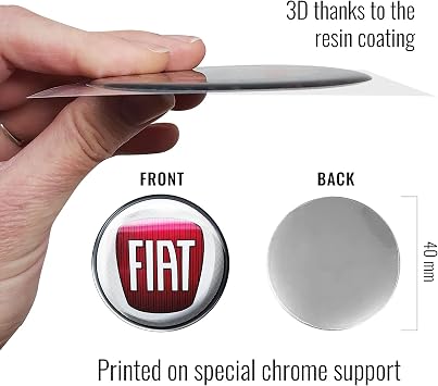Fiat 21222 Official 3D Sticker Logo 40 mm