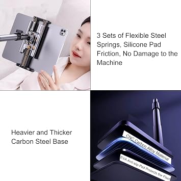Tablet Stand with 360° Rotating Arm Height Adjustable E-reader Stand for Tablet Stand 4.7-13 Inch Black