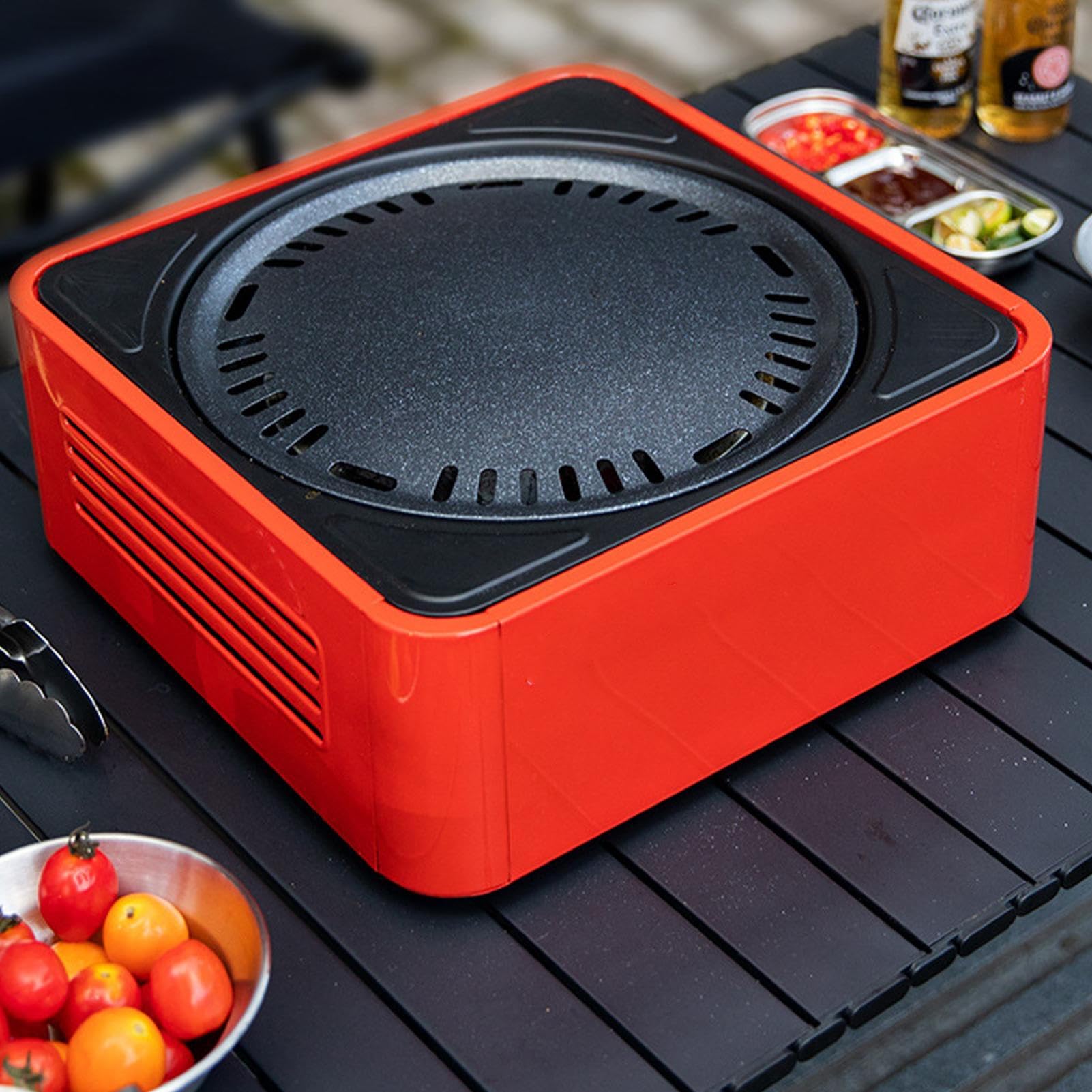 Barbecue portatile a carbonella, barbecue da tavolo e barbecue, barbecue portatile con carbonella, per casa, campeggio, giardino, viaggi, cortile, picnic, esterni, interni, cucina, feste