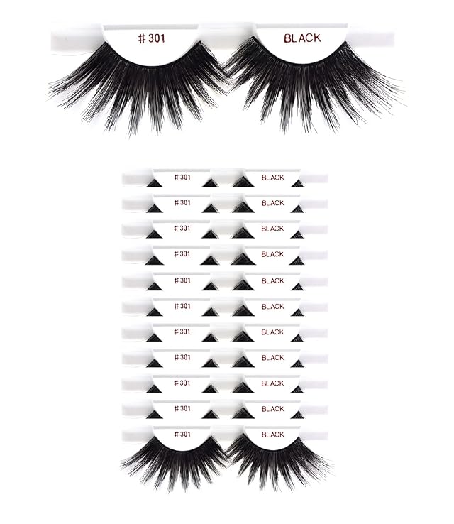 12 packs 301 Christina 100 Human Hair Fake Eyelashes