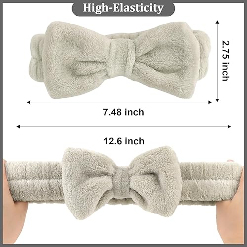 Miniatura 6 de Ondder 6 diademas de maquillaje de spa, diadema mullida para el cuidado de la piel, diadema de tela de rizo, diadema para el cuidado de la piel,