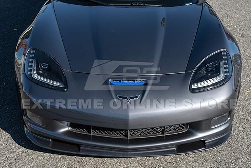 Miniatura 2 de Repuesto para modelos de cuerpo ancho Chevrolet Corvette C6 2005-2013 | Plástico ABS estilo ZR1 – Divisor de borde de parachoques delantero de fibra
