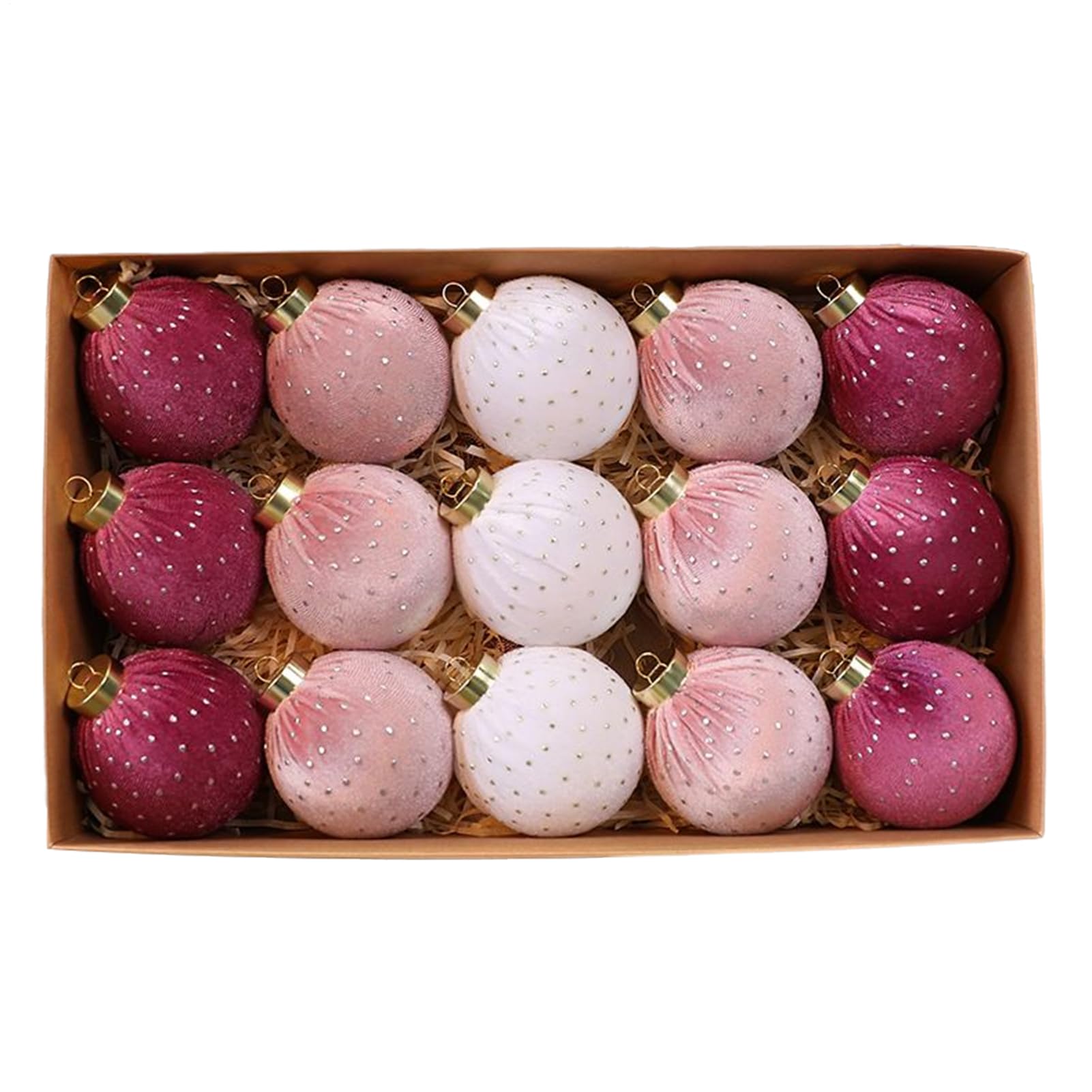 Décoration d'arbre de Noël pour chevet d'hiver et chambre : set de 15 boules