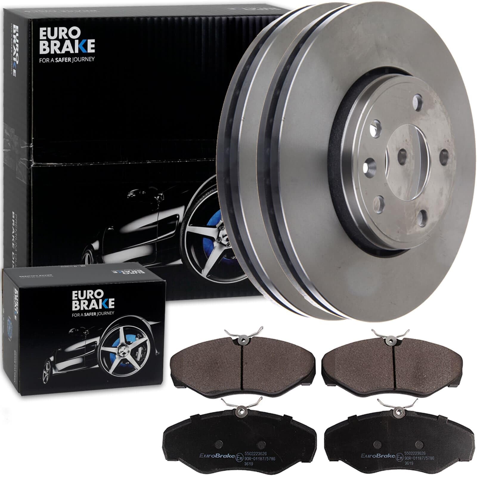 Eurobrake Bremsscheiben 305mm Beläge vorne | passend für Vivaro A passend für Vivaro A + Trafic 2