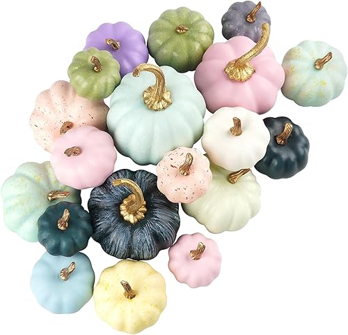 Artmag 19 calabazas artificiales para decoración de otoño, Acción de Gracias, Halloween, temporada festiva, decoración de exhibiciones