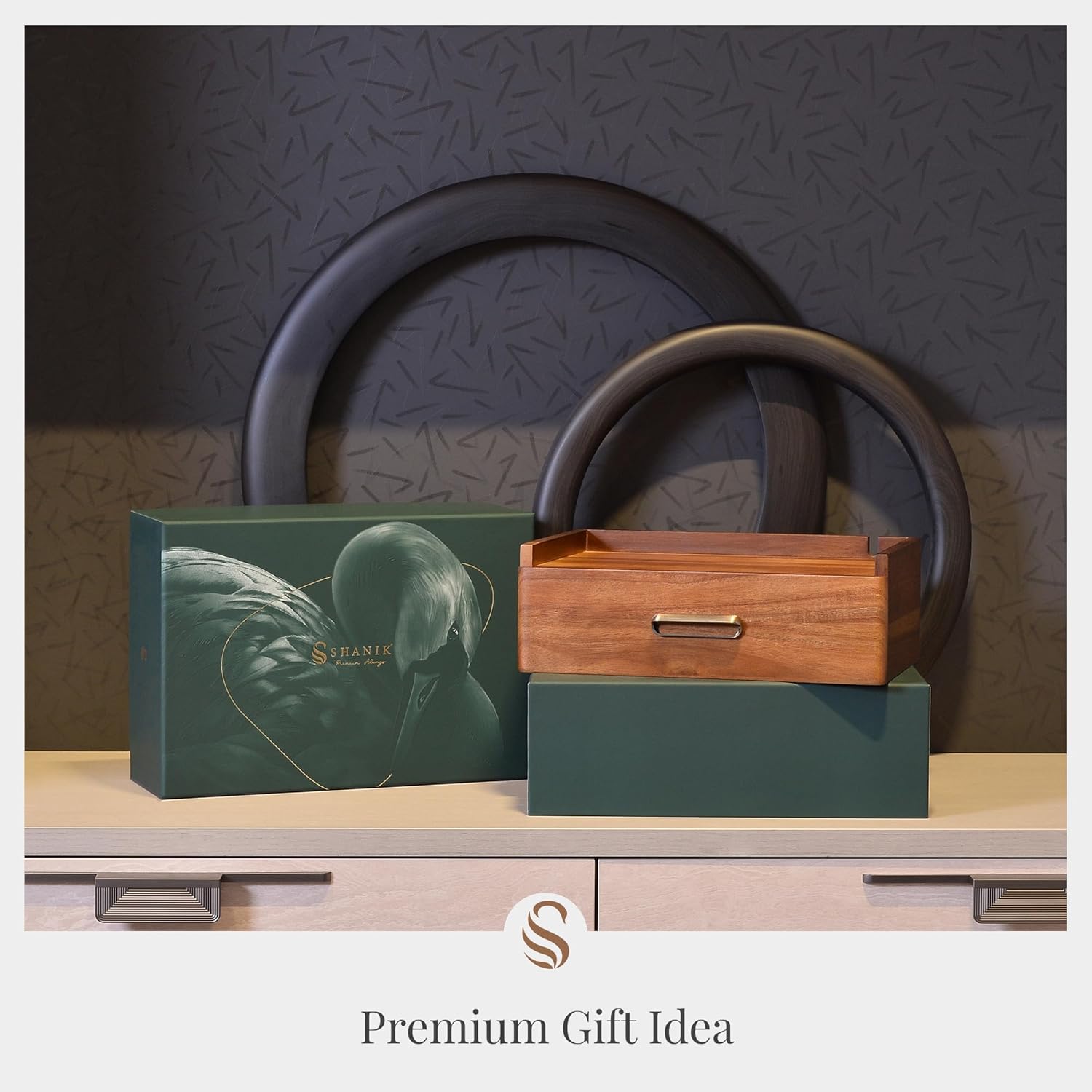 Shanik Docking Station Organizer - Versatile Multi-Purpose Organizer with Charging Station - Elegant Wood Docking for Electronics, Office Supplies, Cosmetics, and Keys Wooden Docking Station Organizer image 6 of 6 B0CH3JS887