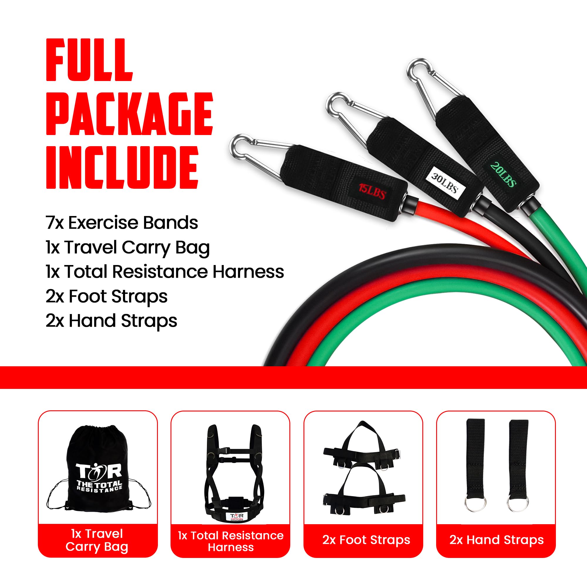 The Total Resistance TR Fit Clubs Harness. 12 lbs, 12