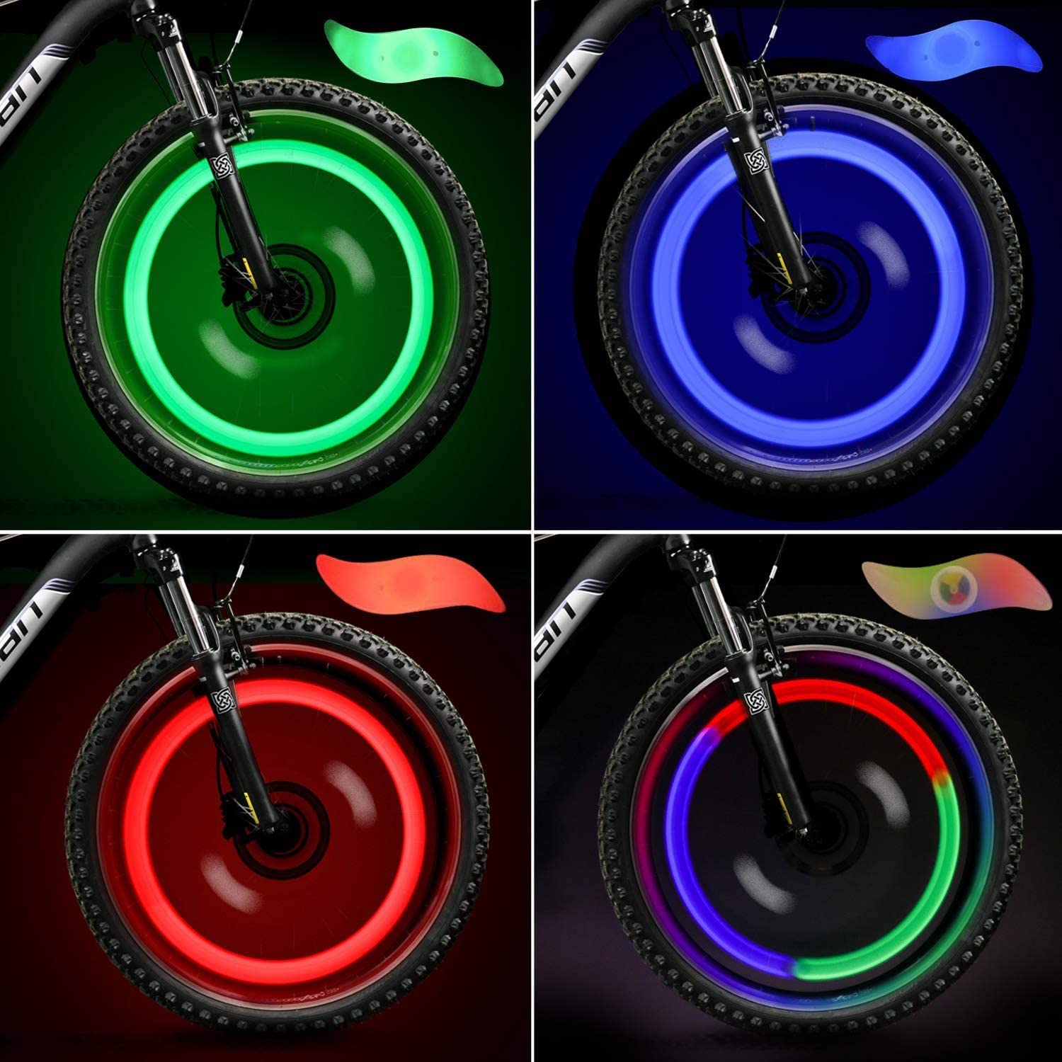 Arabest LED Bike Wheel Light, 4 Pack Safety Bike Spoke Lights, Bicycle Wheel Light with 3 LED Flash Modes, Super Bright Bicycle Tire Light for Adult Bike, Kids Bike Night Riding