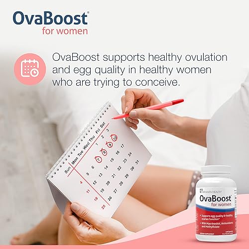 Miniatura 5 de FertilAid para mujeres y Ovaboost Combo, suplemento de fertilidad femenina y vitamina de fertilidad natural con mio-inositol, vitex y vitaminas para