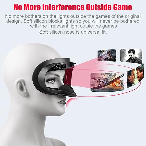Miniatura 10 de TechKen 2 Sets VR Facial Interface & Face Cushion Compatible with Meta Oculus Quest 2, Anti-fogging Face, Nose Pad, Sweat-Proof Foam Cushion, VR