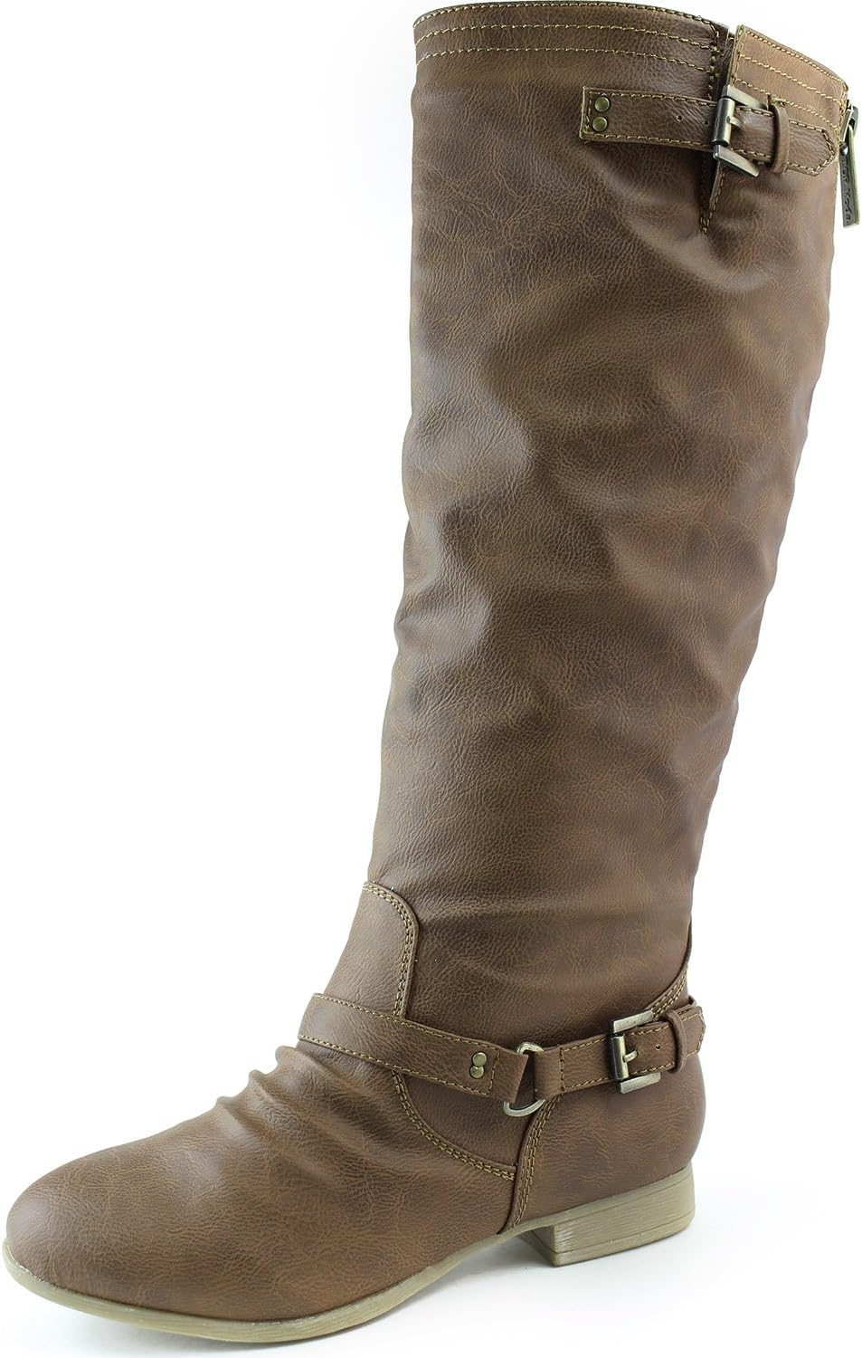 Top Moda Women's Mid Calf Combat Boots