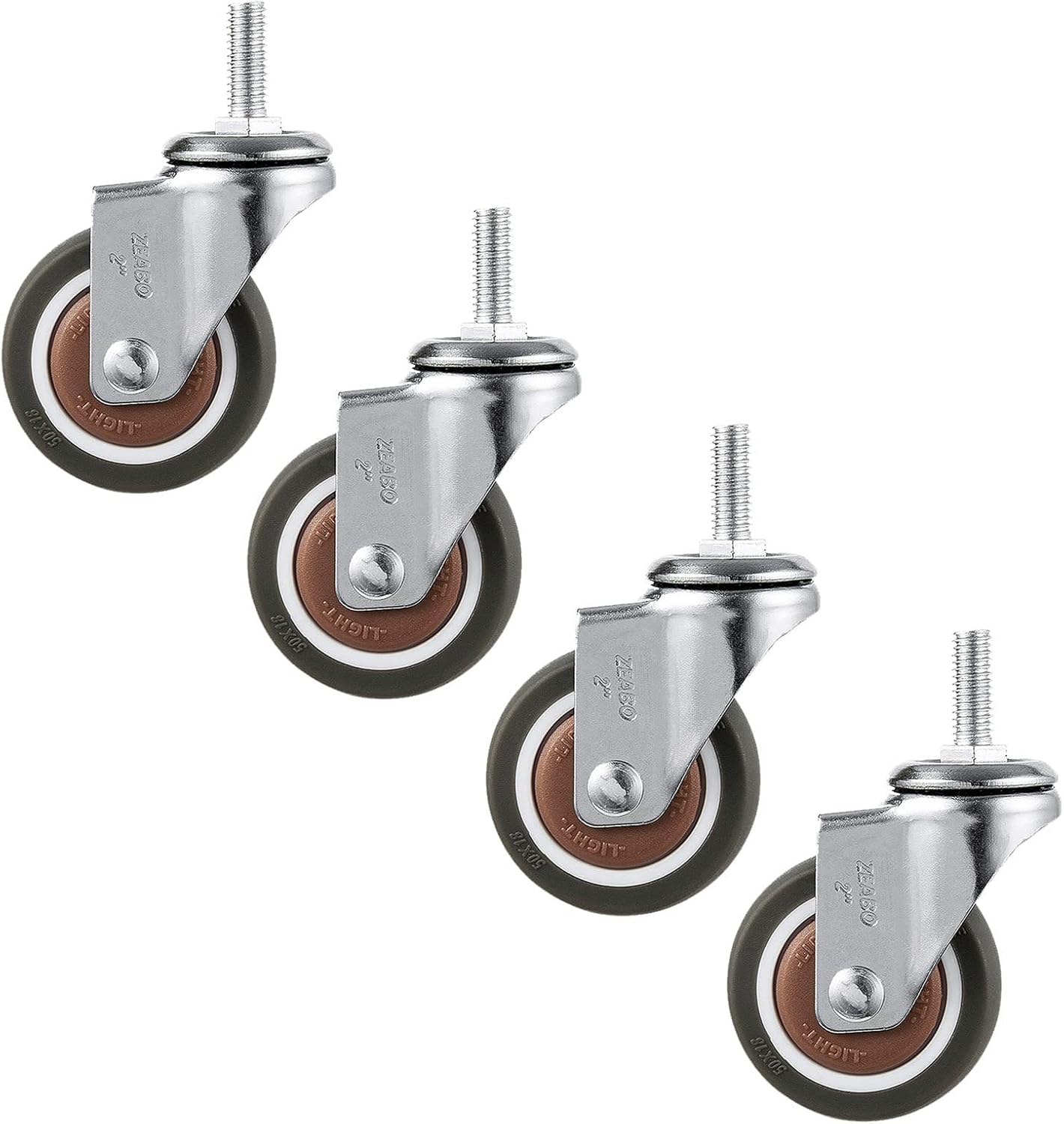 Plaat Wielen 4 stks Meubelen Wielen 2 Inch 50mm Wielen M8 × 50mm Draad Meubelwielen Stille Universele Swivel Heavy Duty Rubber Met Rem Voor Trolley Bed Wijnkar 200 KG Plaat Wielen 4 stks Meubelen Wielen 2 Inch 50mm Wielen M8 × 50mm Draad Meubelwielen Stille Universele Swivel Heavy Duty Rubber Met Rem Voor Trolley Bed Wijnkar 200 KG