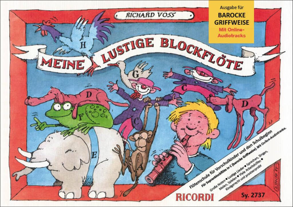 Meine lustige Blockflöte Band 1 livre méthode flûte bec doigté baroque illustré