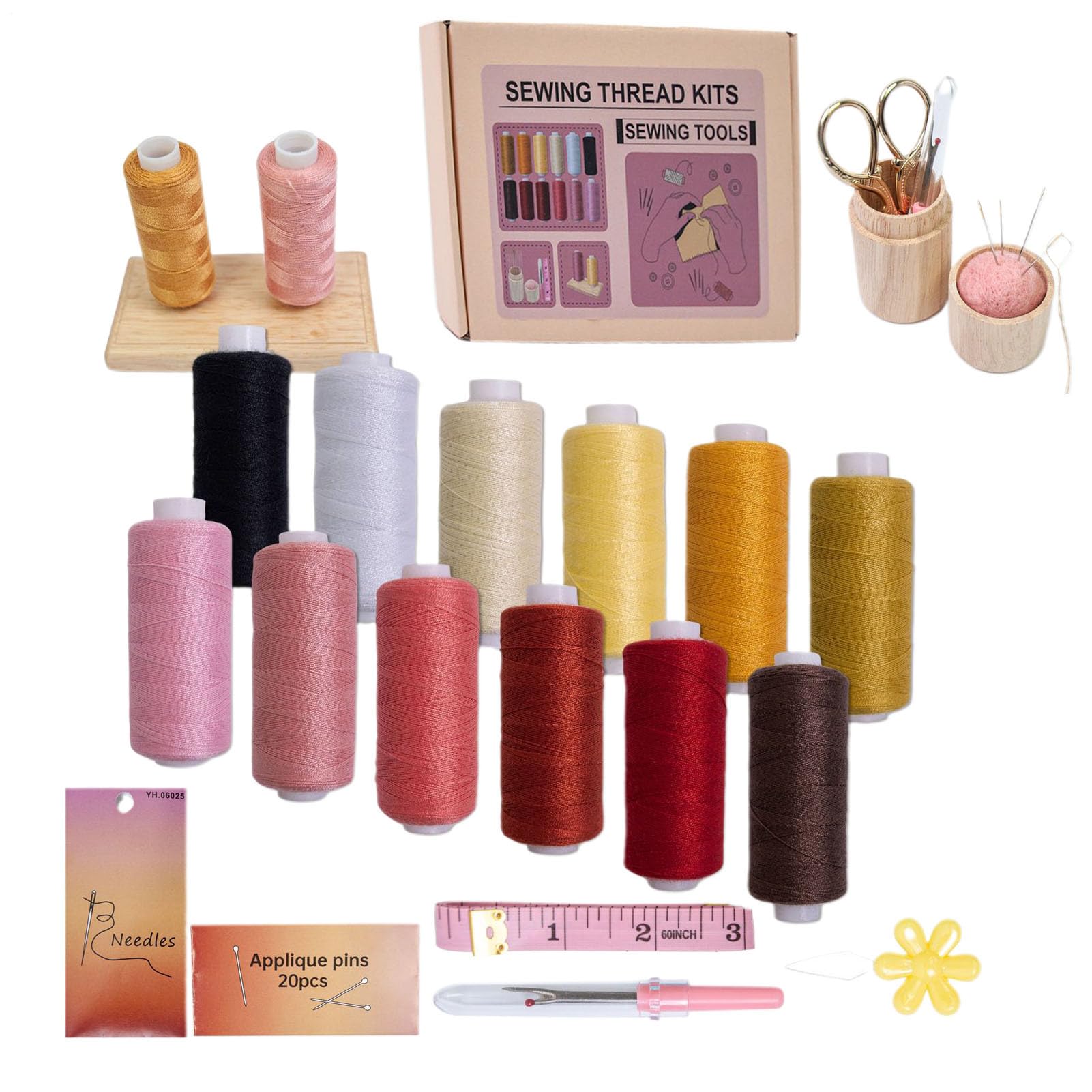 Kit de fil à coudre 53 pièces pour broderie et matelassage - 8
