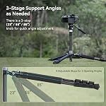 SmallRig 63" Video Travel Tripod, Carbon Fiber Tripod with Quick Release Fluid Head, Leveling Bowl Base and Center Column, 1.3kg Ultralight for Travel Photo & Video, Load up to 4kg / 8.82 lbs - 4221