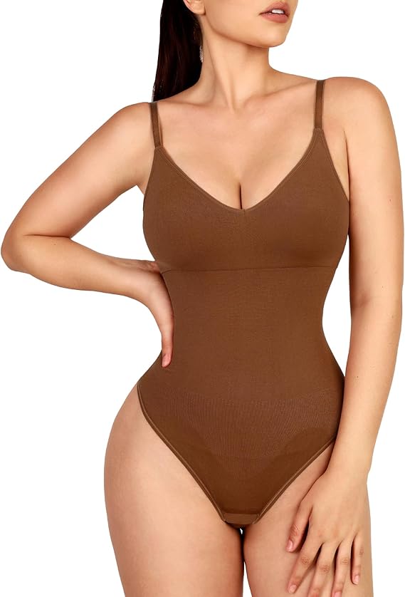 Lover-Beauty Women's Bodysuit Built in Bra Thong Sculpting Seamless Shapewear Tank Top