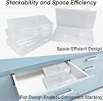Bead Organizers and Storage, Stackable Clear Craft Box with Lids for Organizing – Versatile Plastic Small Storage Containers DIY Supplies (24Pcs Storage Box) | Clear Plastic, 4 Sizes, Stackable Hinged-lid Boxes for Beads, Jewelry, Crafts, Hardware, D