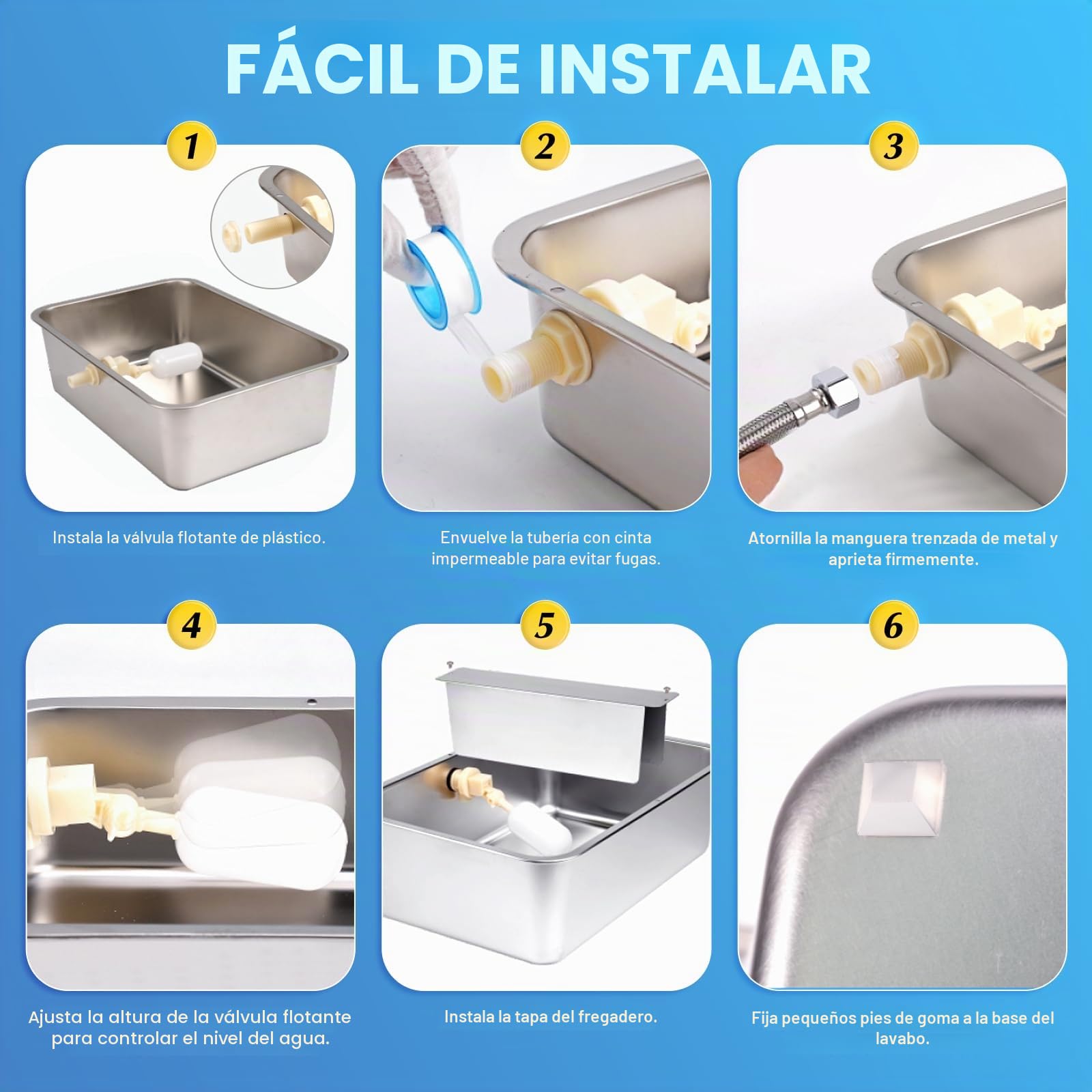 Dispensador Automático de Agua para Perros de 25L con Válvula Flotante, Bebedero para canino al Aire Libre para Dos chucho, Cuenco de Agua para Perros de Gravedad de Acero Inoxidable (Autocompletar)