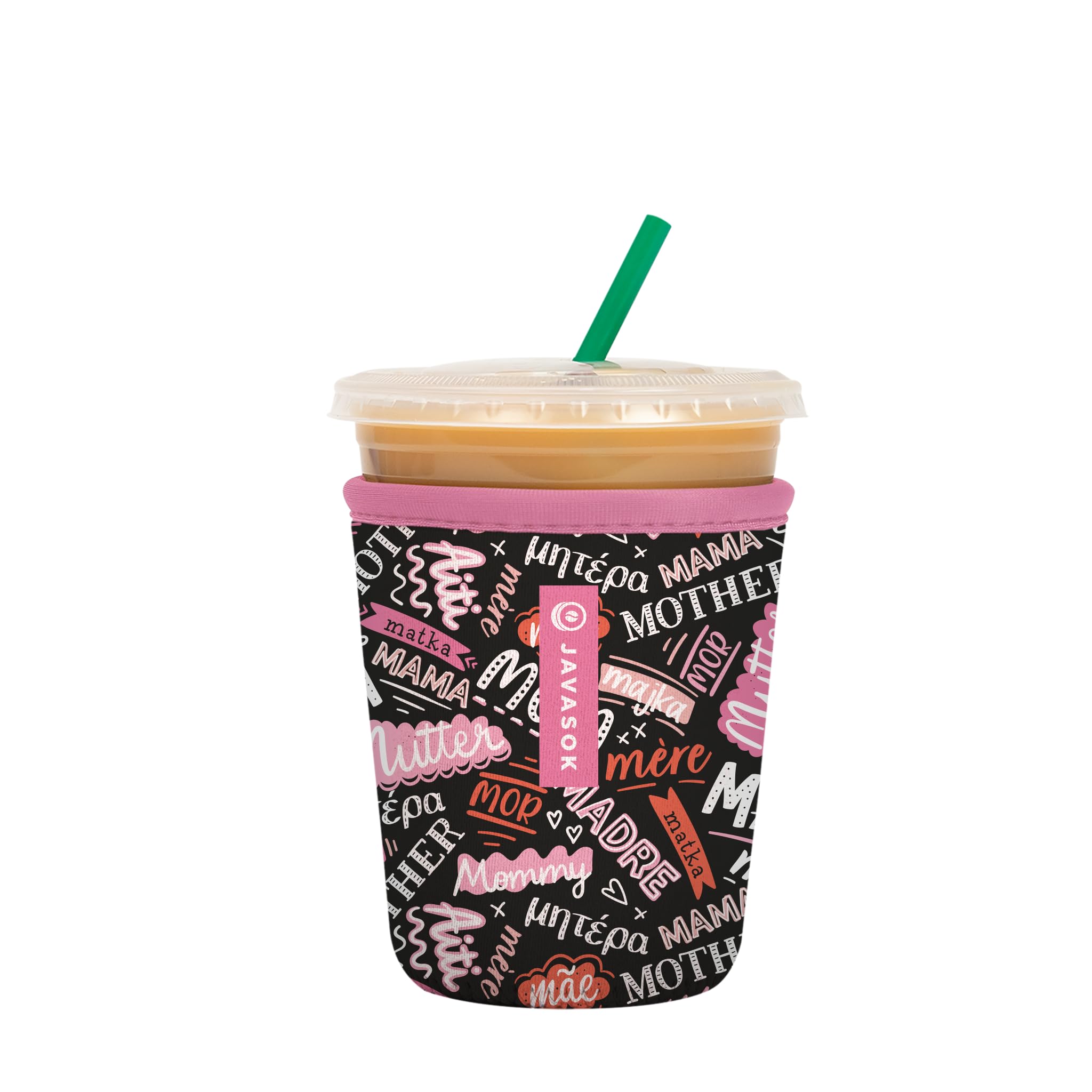 Sok It JavaSok Iced Coffee &amp; Cold Soda Insulated Neoprene Cup Sleeve (Mom Love, Small: 16-20oz)