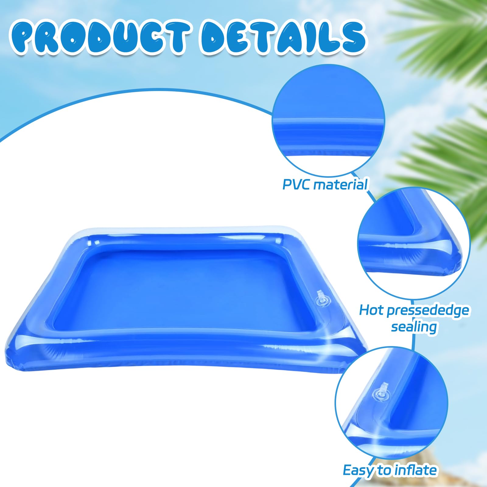 Pediluvio Gonfiabile per Piscina, Bacinella Gonfiabile per Pediluvio, Vaschetta Lavapiedi per Piscina con Pompa dell'aria, Accessori per Scale di Ingresso Piscina, Piagge (D)
