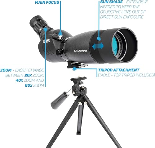 Miniatura 9 de Omano Smithsonian - Visores de observación para disparar objetivos  20-60 x 60 pulgadas para observación de aves  El mejor visor de detección con