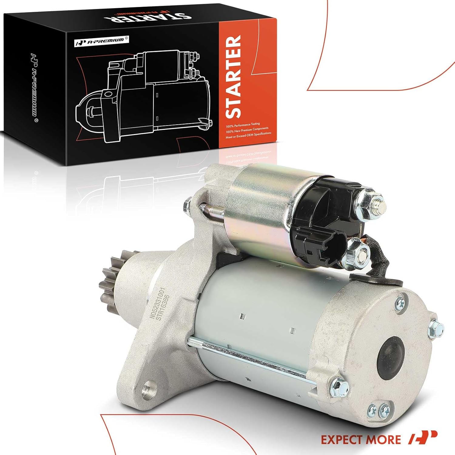 A-Premium Starter Motor Compatible with Toyota Highlander 2018-2022, Sienna 2017-2020, 3.5L, 12V 1.7KW 13-Teeth Counterclockwise, Replace# 281000P110, 4380003390
