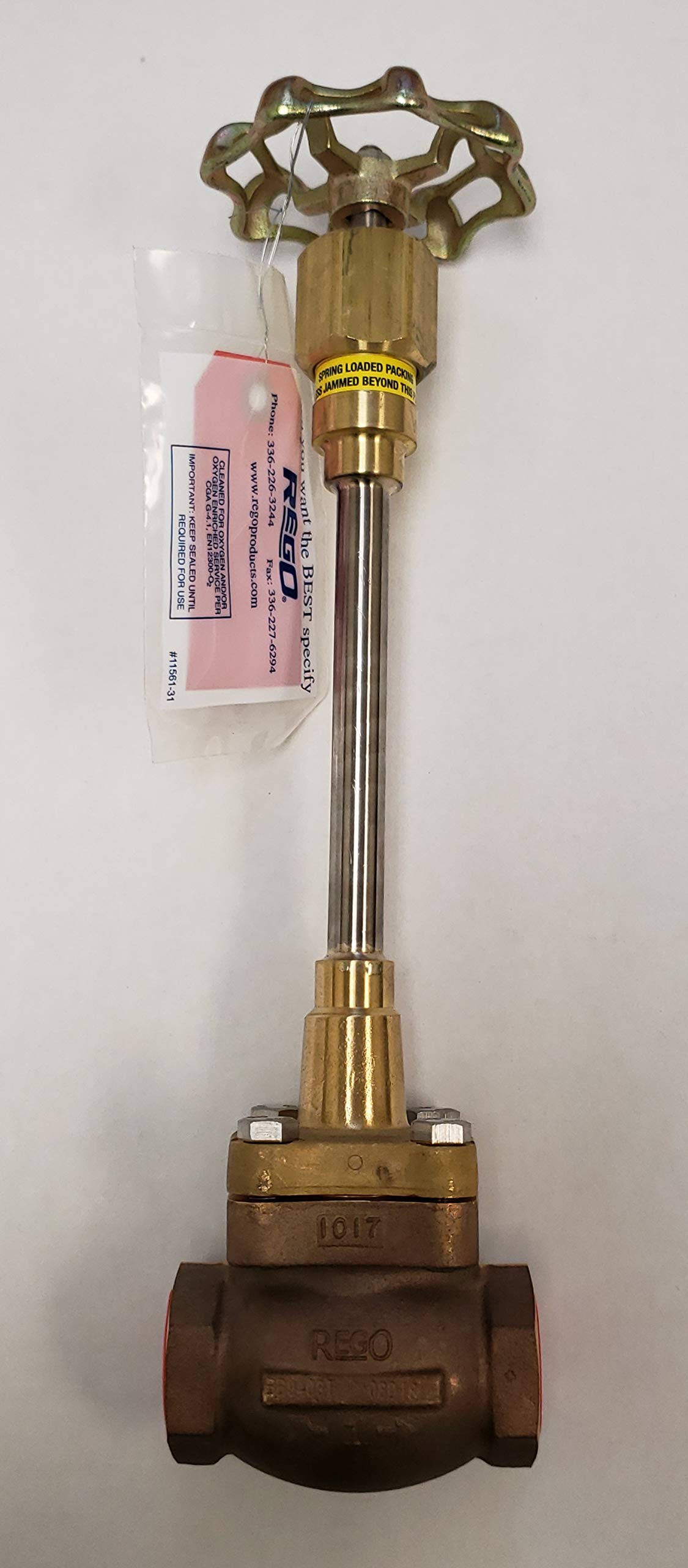 Buy Rego Goddard Bronze Globe Valve 1" Threaded 720 PSI Bolted