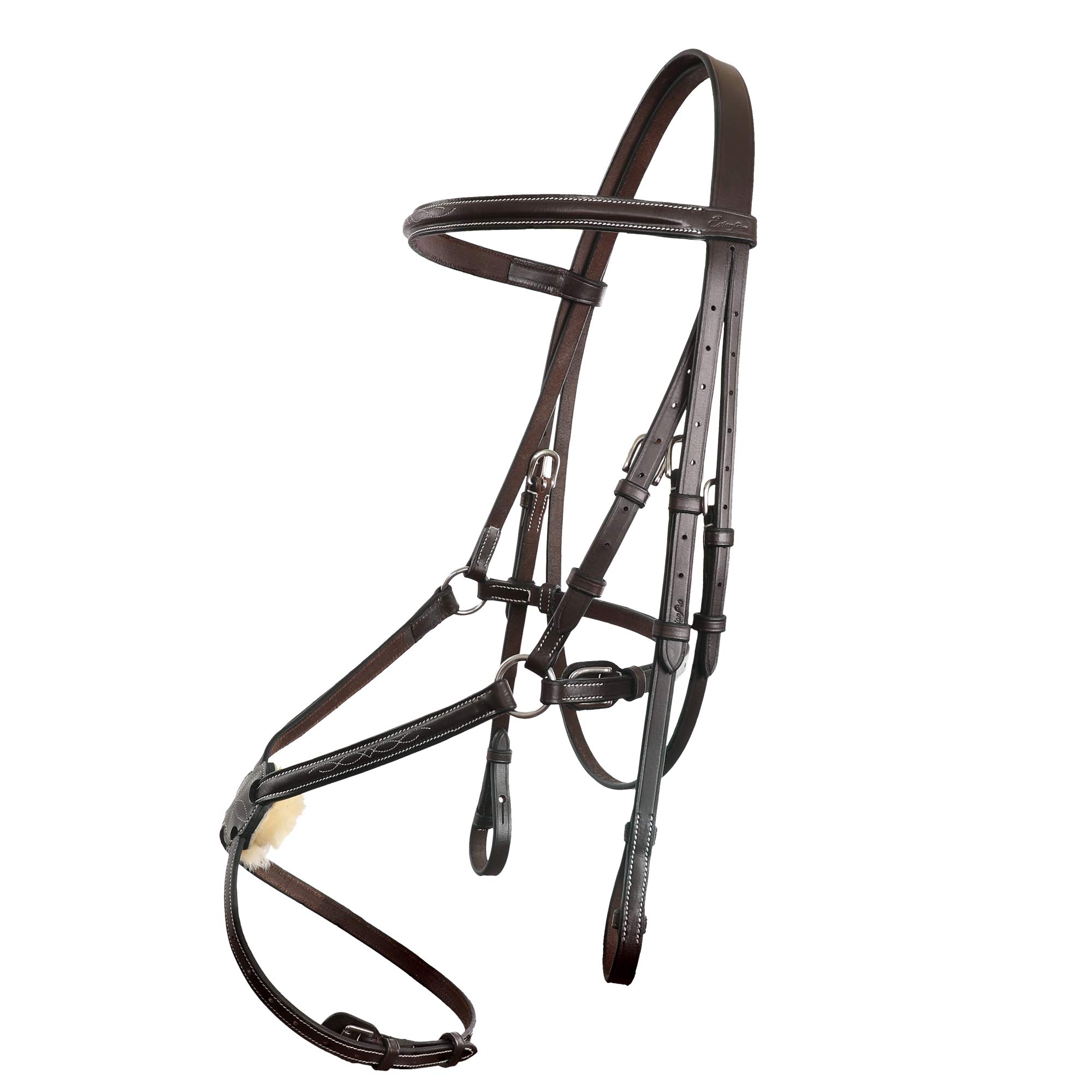 Figura elevada de lujo tradicional asequible 8 brida con riendas de cordones | Brida para caballo | Tack de caballo inglés