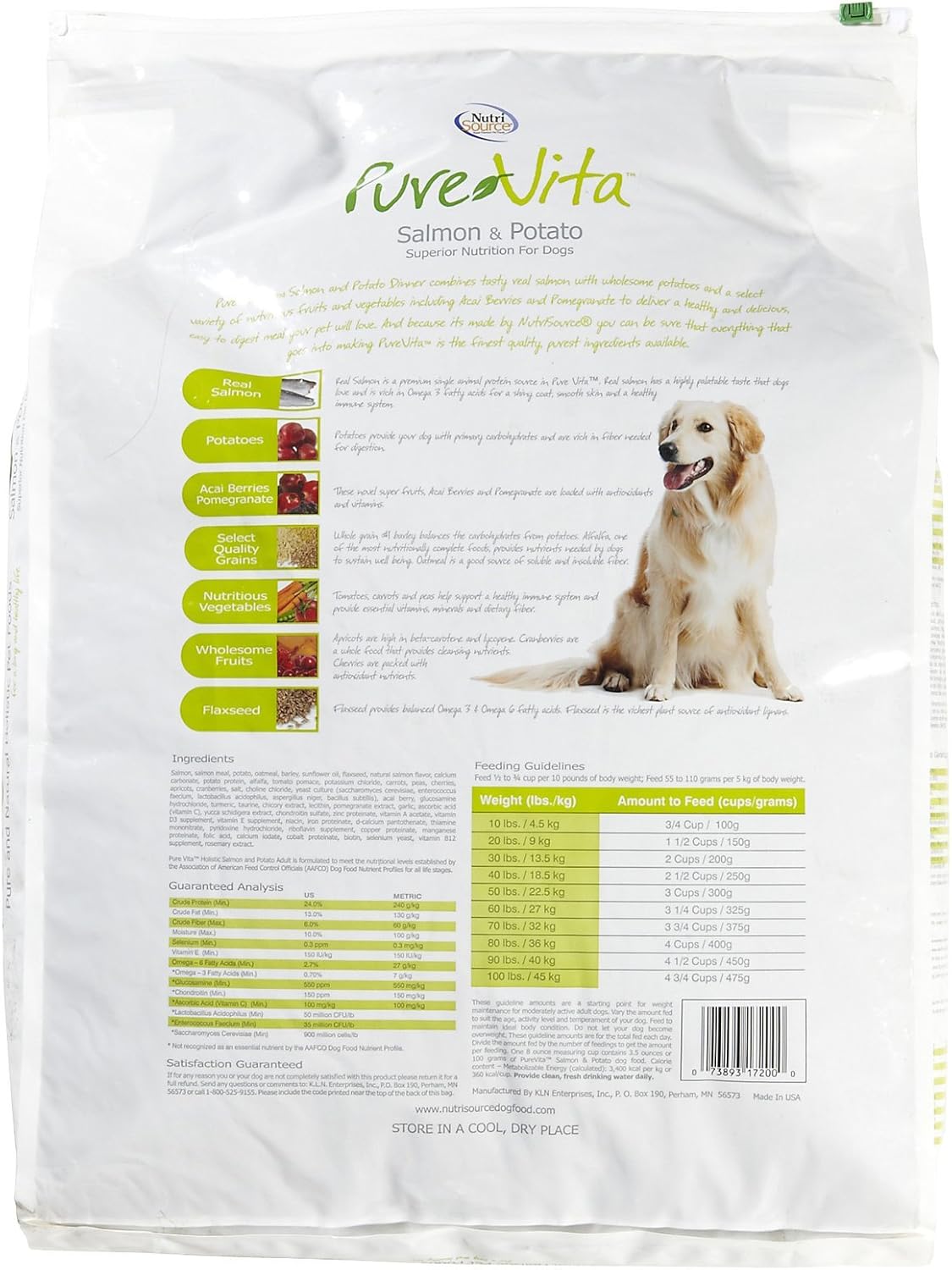 Tuffy'S Pet Food 131637 Tuffy Pure Vita Salmon And Potato Food For Dogs, 25-Pound