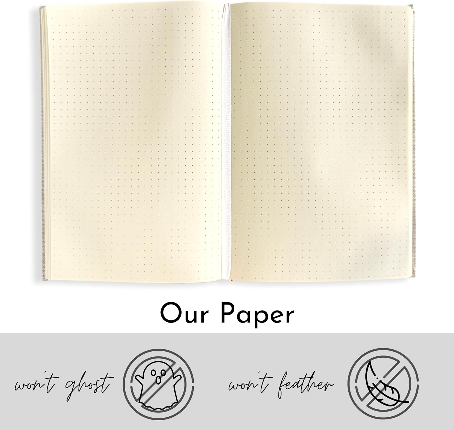 Portage Grid Dot Paper Hardcover Aesthetic Notebook Writing Journal – Bleed-Proof Paper Notepad for Journaling, High GSM, A5 Notebook, Cream Pages - Oatmeal, 6 x 8.5 Inches, 224 Pages image 5