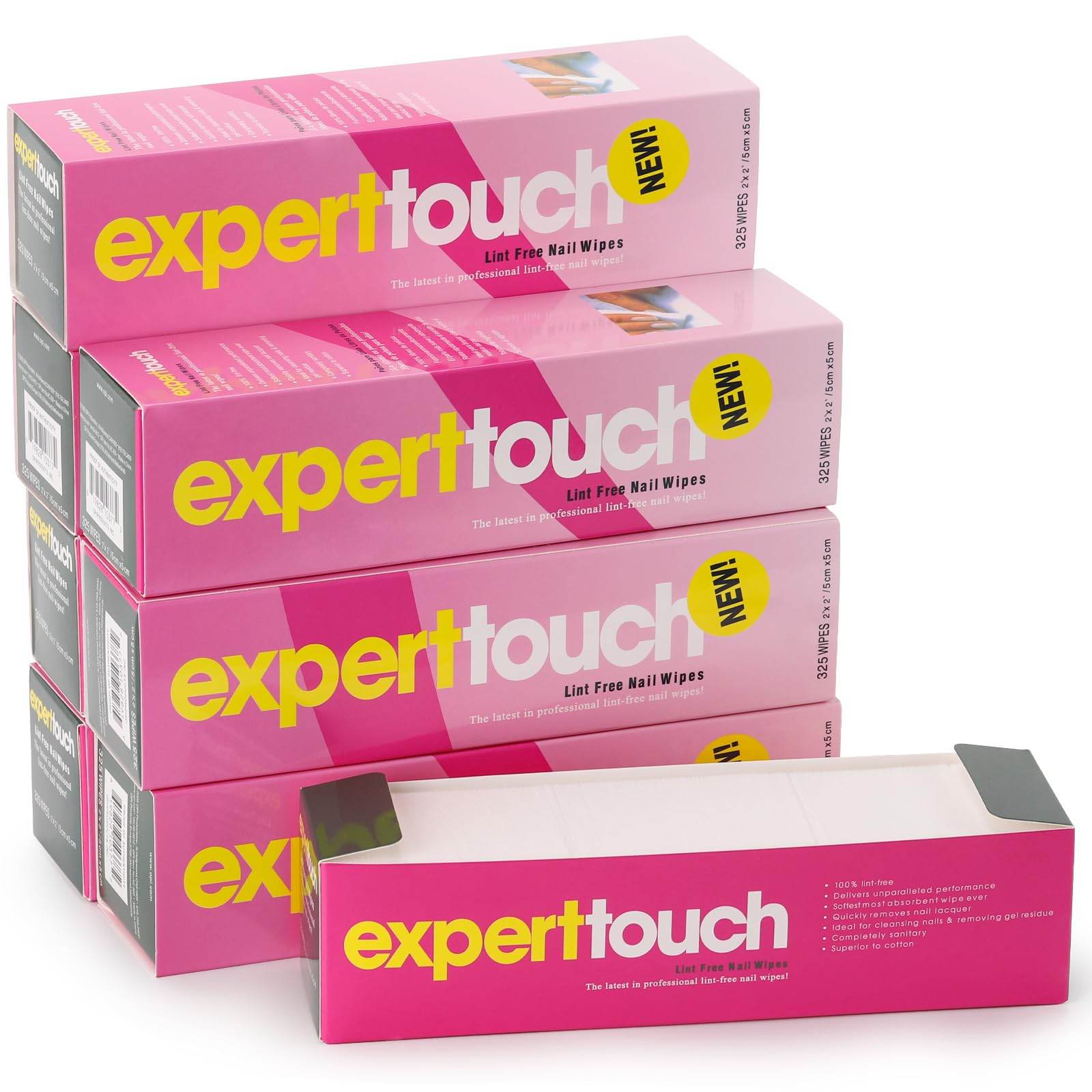 Nail Wipes Lint Free Nail Art Gel Polish Remover Cotton Pads 8 Boxes (2600 Pieces)