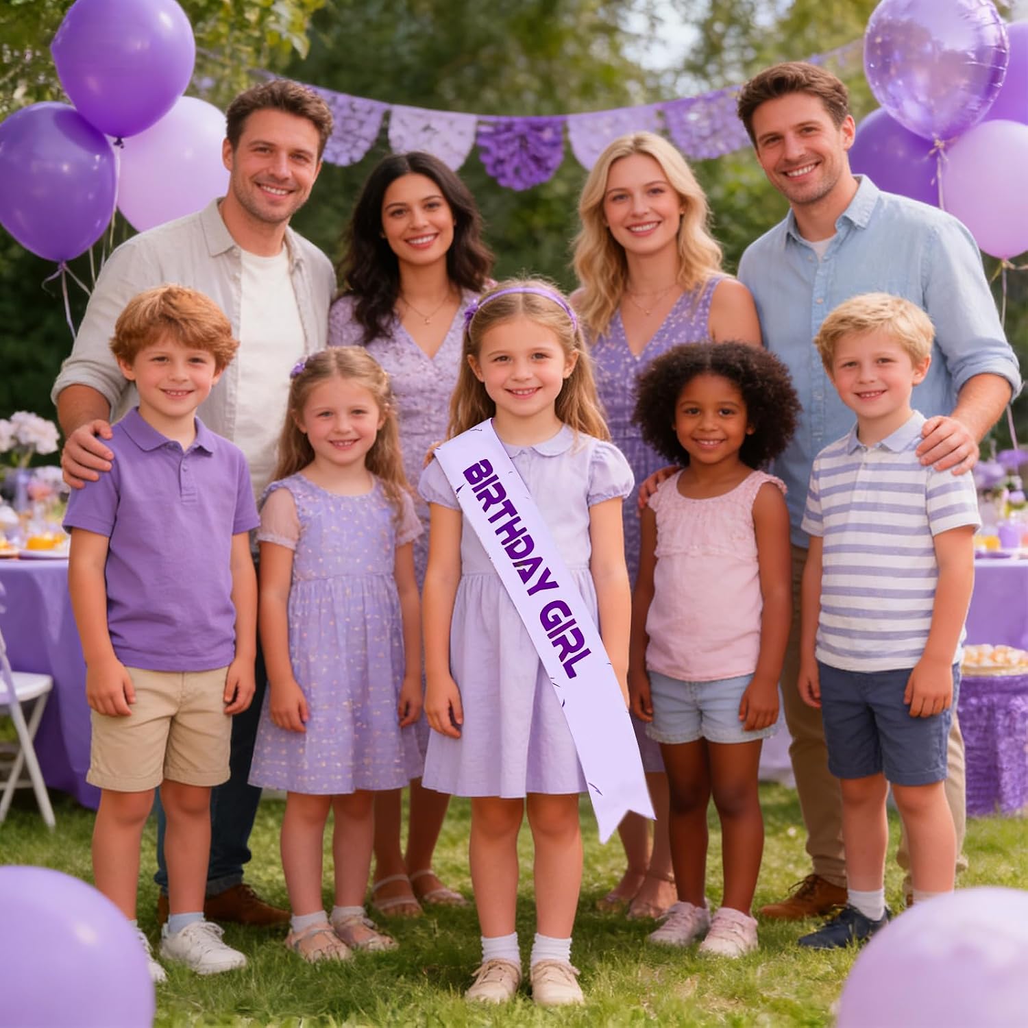 Birthday Girl Sash,Purple Crack Energy Sash,Kpop Birthday Decorations | Kpop Theme Party Decorations for Fans,Happy Birthday Decorations for Party Birthday Graduation Bachelor
