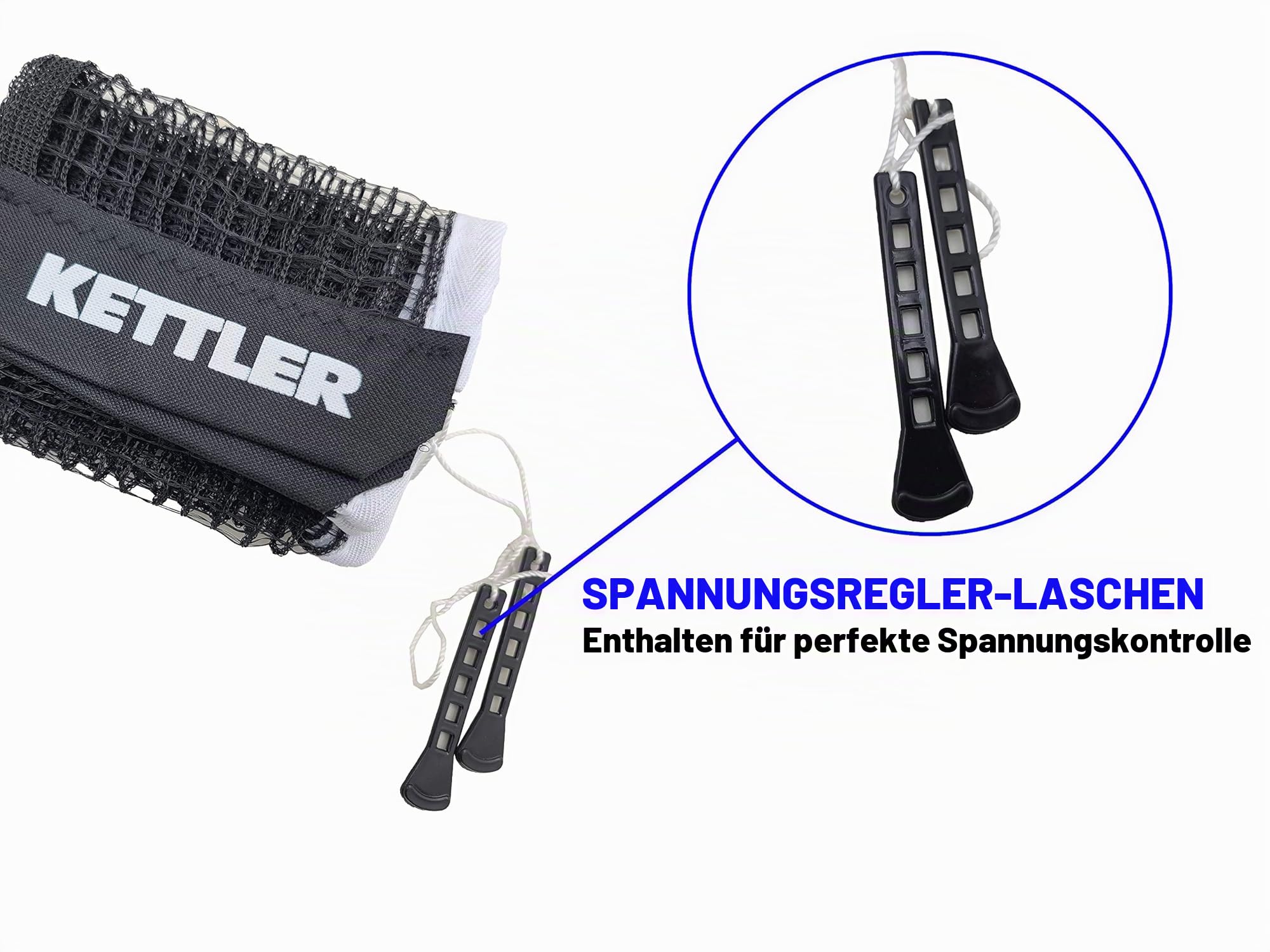 Kettler Tischtennisnetz für Drinnen und Draußen, aus Nylon