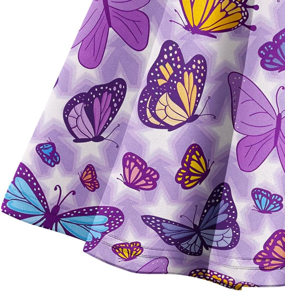 LQSZ Girls Dresses Sleeveless Casual Floral Printed Twirly Birthday Party Beach Kids Sundress Size 3-12 Years - Image 9