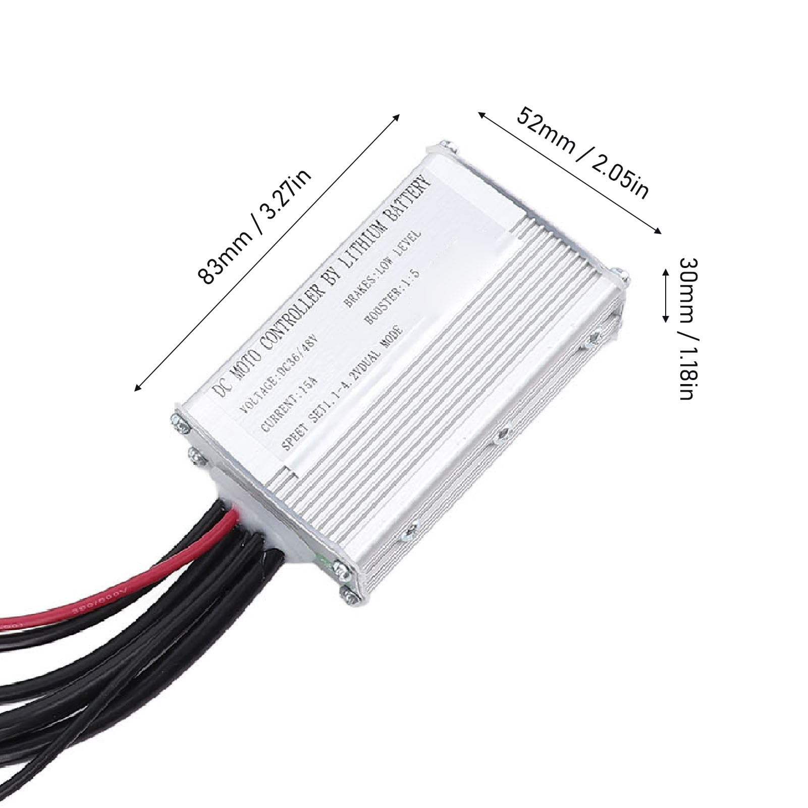 BuyWeek Kit Controller Scooter Elettrico, 36V 48V 15A DC Controller Motore 3 Mode con Metri S100 e Leva del Gas Pollice e Sensore di Assistenza e Cavo