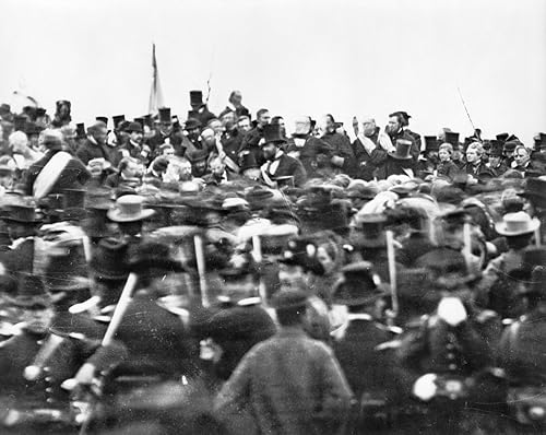 Gettysburg Discurso 1863 Nthe Crowd reunido en Abraham LincolnS Gettysburg Fotografía de dirección por Mathew Brady 19 de noviembre 1863 Creyendo