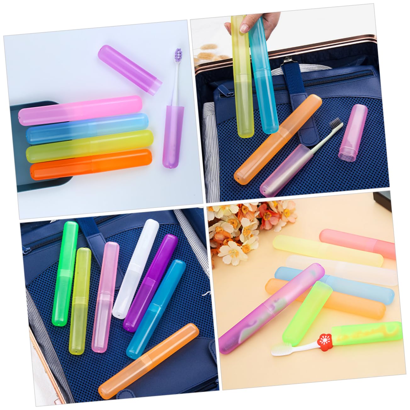Alipis 105 Piezas Estuche para Cepillos De Color Pasta Caja De Cepillo De Porta Cepillos De Estuche De Viaje Portador De Pasta De Páginas
