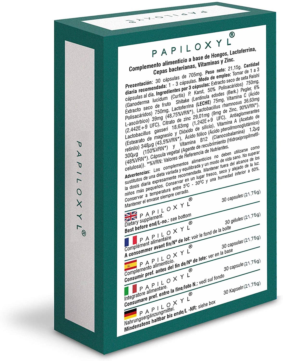 PAPILOXYL 30 capsulas Complemento Alimenticio.